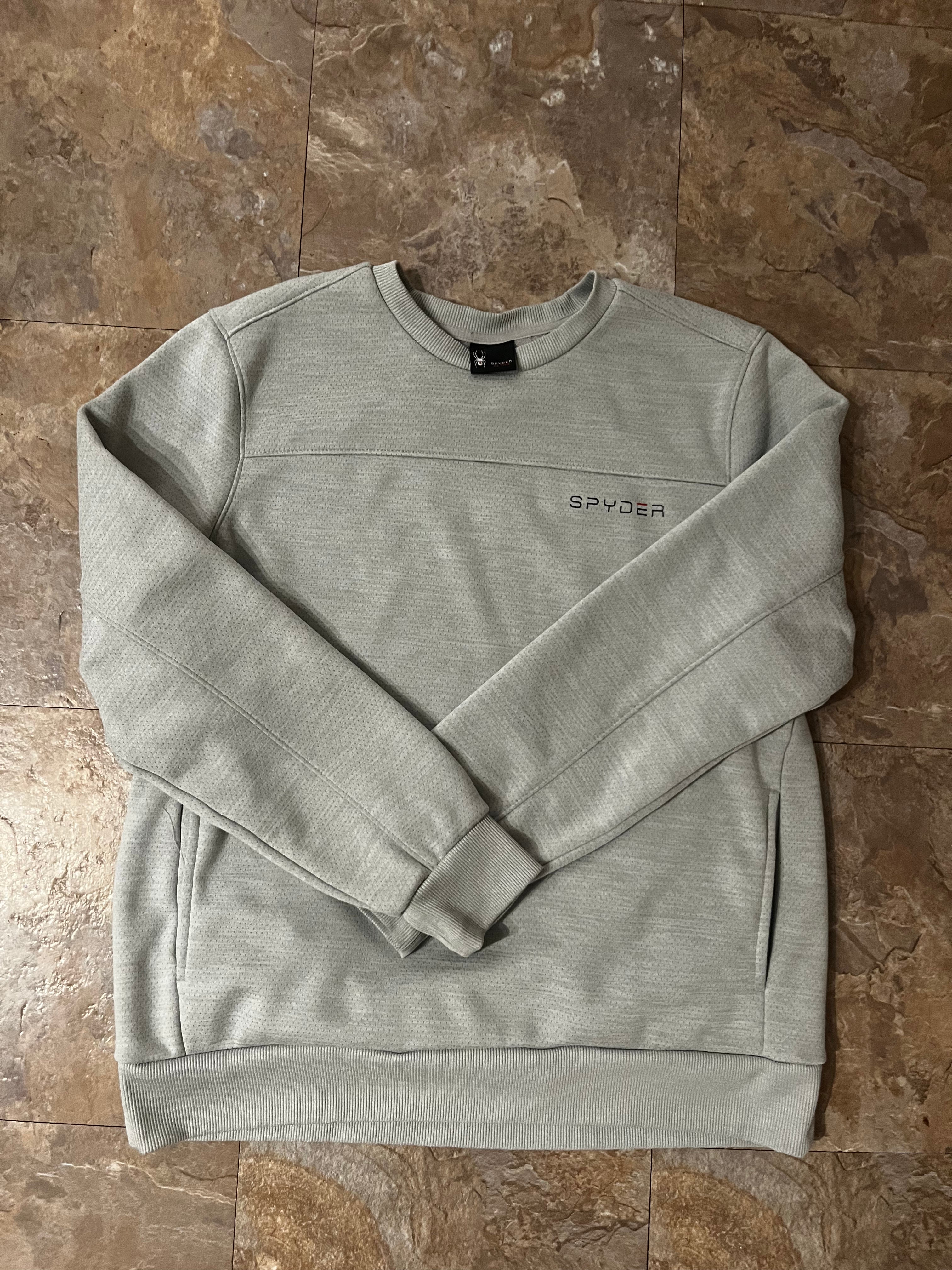 Grey Spider long sleeve crewneck ￼