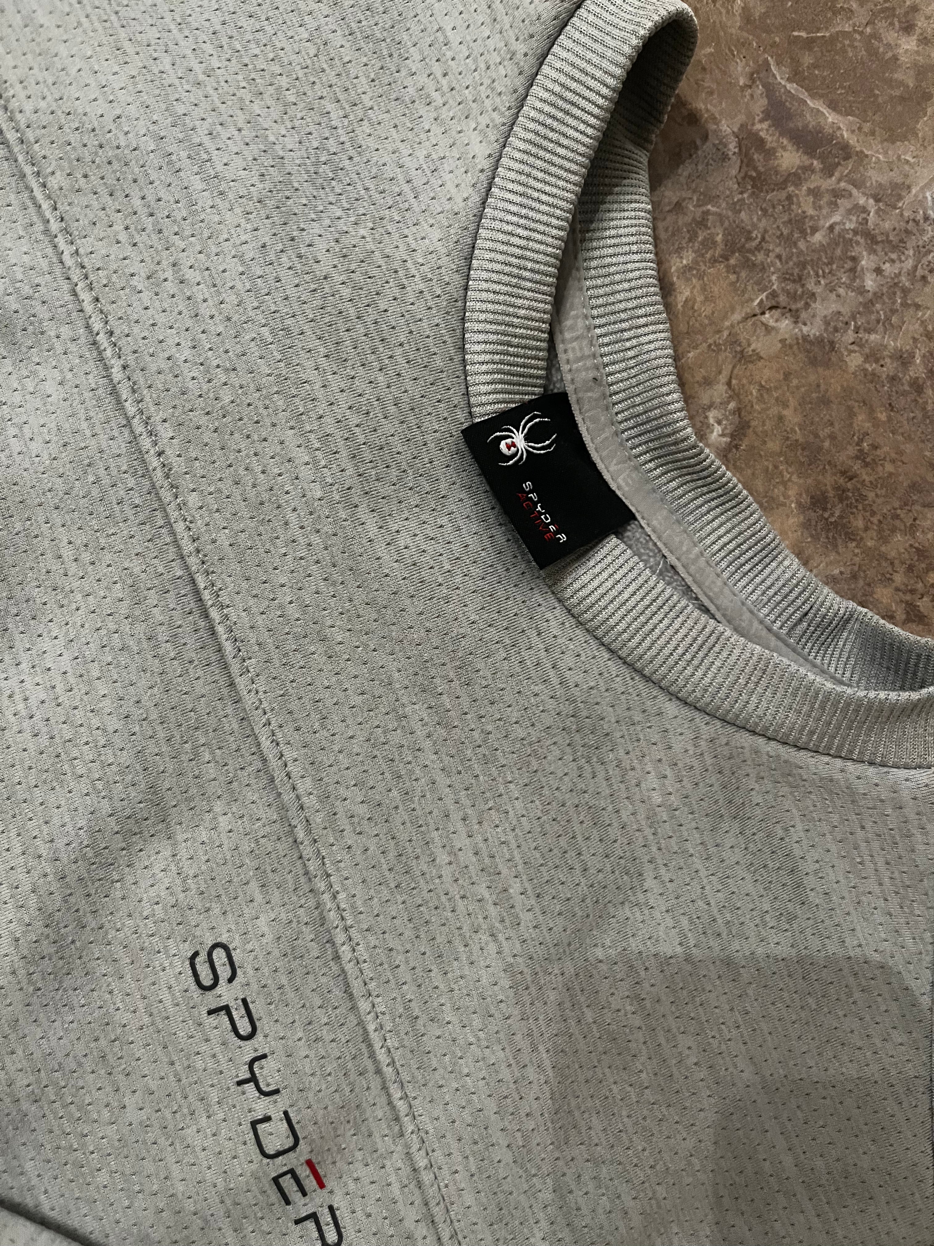 Grey Spider long sleeve crewneck ￼