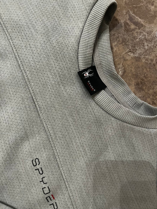Grey Spider long sleeve crewneck ￼