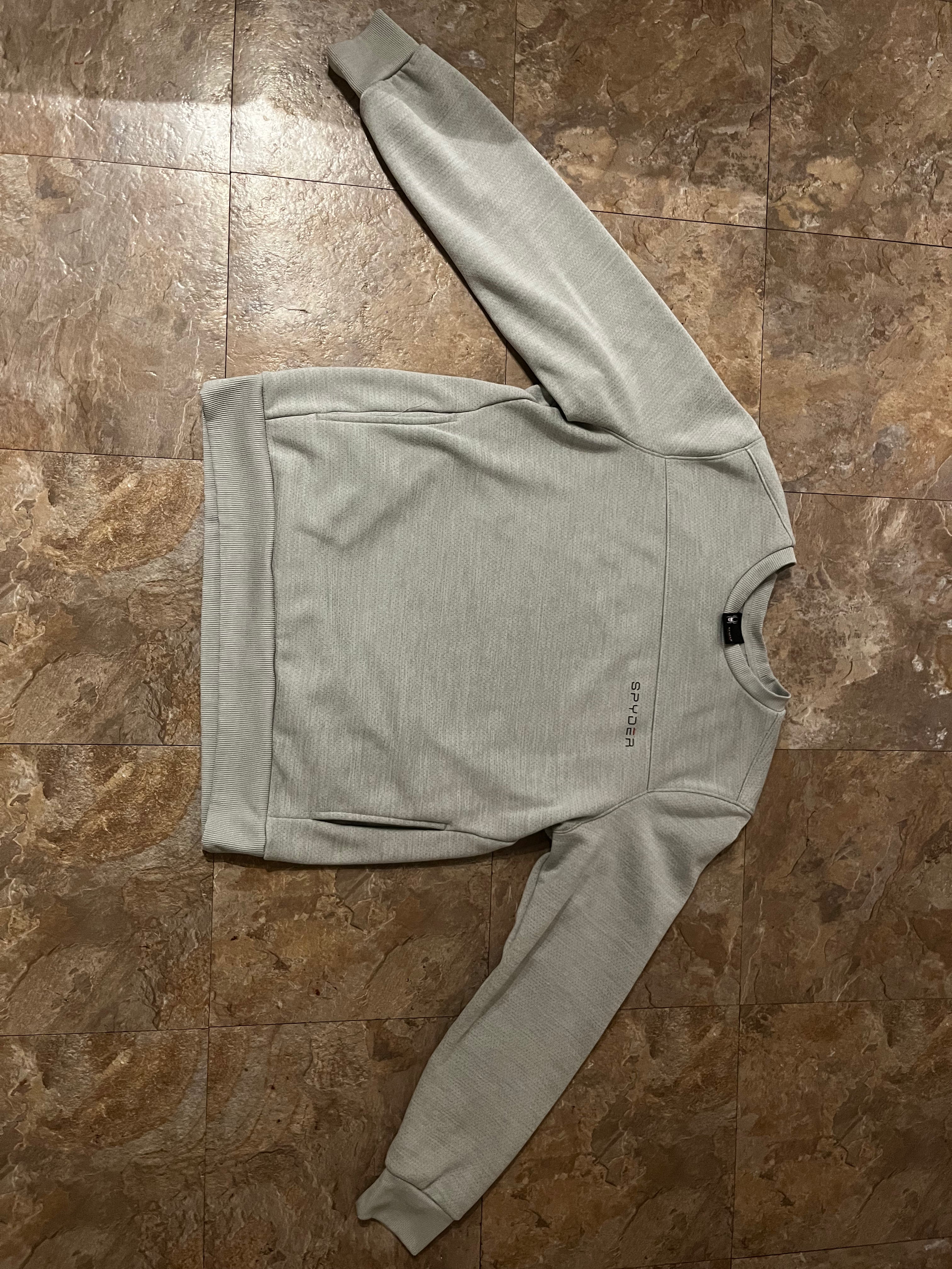 Grey Spider long sleeve crewneck ￼